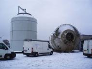 Remplacement d'un silo à sable - Pré-assemblage